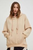Кофта Answear Lab жіноча колір бежевий з капюшоном однотонна (3615445)