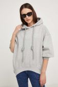 Кофта Answear Lab жіноча колір сірий з капюшоном однотонна (3682016)