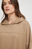 Кофта Answear Lab жіноча колір бежевий з капюшоном однотонна (3685148)