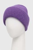 Вовняна шапка Answear Lab колір фіолетовий з товстого трикотажу вовна (3622820)