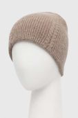Вовняна шапка Answear Lab колір бежевий з товстого трикотажу вовна (3622824)