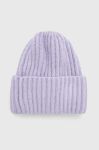 Вовняна шапка Answear Lab колір фіолетовий з товстого трикотажу вовна (3655876)