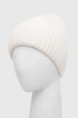 Вовняна шапка Answear Lab колір білий з товстого трикотажу вовна