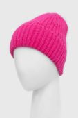 Вовняна шапка Answear Lab колір рожевий з товстого трикотажу вовна (3655888)