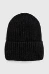 Вовняна шапка Answear Lab колір чорний з товстого трикотажу вовна (3655885)