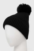 Вовняна шапка Answear Lab колір чорний з товстого трикотажу вовна (3682027)