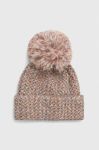 Вовняна шапка Answear Lab колір рожевий з товстого трикотажу вовна (3682031)