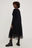 Сукня і светр Answear Lab колір чорний midi розкльошена