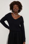 Сукня і светр Answear Lab колір чорний midi розкльошена