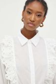 Бавовняна сорочка Answear Lab жіноча колір білий regular класичний комір (3317566)