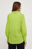 Бавовняна сорочка Answear Lab жіноча колір зелений regular класичний комір