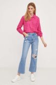 Бавовняна сорочка Answear Lab жіноча колір рожевий regular класичний комір