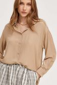 Сорочка Answear Lab жіноча колір бежевий relaxed класичний комір (3398719)