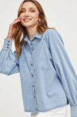 Джинсова сорочка Answear Lab жіноча regular класичний комір колір блакитний (3398725)
