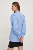 Бавовняна сорочка Answear Lab X Лімітована колекція NO SHAME жіноча regular класичний комір колір блакитний