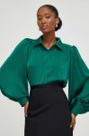 Сорочка Answear Lab жіноча колір зелений regular класичний комір (3569059)