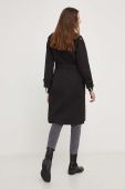 Тренч Answear Lab жіночий колір чорний перехідний двобортний (3422580)