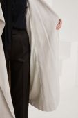 Тренч Answear Lab жіночий колір сірий перехідний oversize