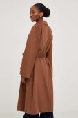 Вовняне пальто Answear Lab колір коричневий перехідний (3530169)