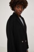 Вовняне пальто Answear Lab колір чорний перехідний oversize (3530186)