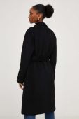 Вовняне пальто Answear Lab колір чорний перехідний двобортний (3530194)