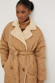 Куртка Answear Lab жіноча колір бежевий перехідна (3535143)