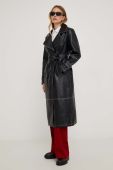 Пальто Answear Lab жіночий колір чорний перехідний двобортний (3560720)