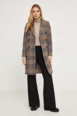 Пальто Answear Lab жіночий колір коричневий перехідний двобортний (3611195)