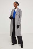 Пальто з вовною Answear Lab колір сірий перехідний двобортний (3569067)