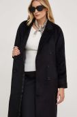 Пальто з вовною Answear Lab колір чорний перехідний двобортний (3569065)