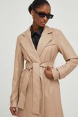 Пальто Answear Lab жіночий колір бежевий перехідний без застібки (3572786)