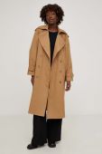 Тренч Answear Lab жіночий колір бежевий перехідний (3626711)
