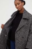 Пальто з вовною Answear Lab колір чорний перехідний oversize (3648810)