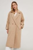Пальто Answear Lab жіночий колір бежевий перехідний двобортний (3651968)