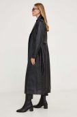Пальто Answear Lab жіночий колір чорний перехідний без застібки (3677044)