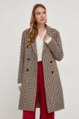 Пальто Answear Lab жіночий колір коричневий перехідний двобортний (3639649)