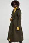 Пальто Answear Lab жіночий колір зелений перехідний