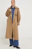 Пальто Answear Lab жіночий колір бежевий перехідний без застібки (3674577)