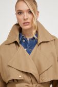 Пальто Answear Lab жіночий колір бежевий перехідний без застібки (3674577)