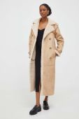 Пальто Answear Lab жіночий колір бежевий перехідний oversize (3633814)