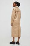 Пальто Answear Lab жіночий колір бежевий перехідний oversize (3633814)