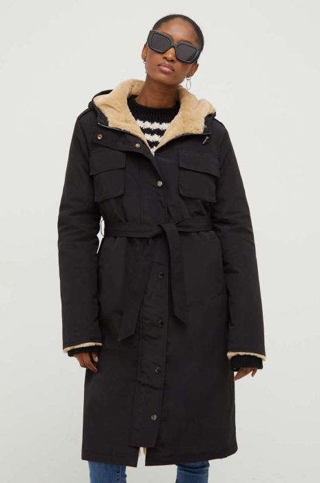 Куртка Answear Lab waterrepellent жіноча колір чорний перехідна (3647168)