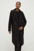 Пальто Answear Lab жіночий колір чорний перехідний двобортний (3645808)