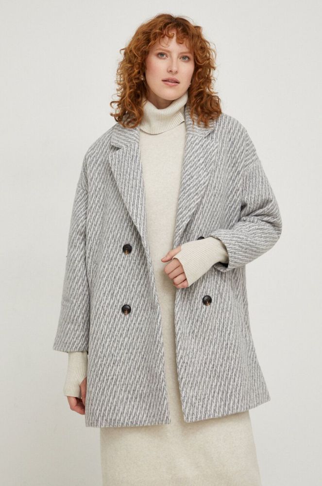 Пальто з вовною Answear Lab колір сірий перехідний oversize (3630786)