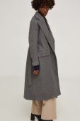 Пальто Answear Lab жіночий колір сірий перехідний двобортний (3622834)