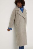 Пальто Answear Lab жіночий колір бежевий перехідний двобортний (3622841)