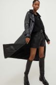 Пальто Answear Lab жіночий колір чорний перехідний двобортний (3645835)