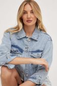 Джинсова куртка Answear Lab жіноча перехідна oversize колір блакитний (3323279)