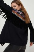 Джинсова куртка Answear Lab жіноча колір чорний перехідна oversize (3412394)