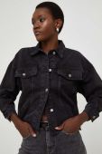 Джинсова куртка Answear Lab X Лімітована колекція NO SHAME жіноча колір чорний перехідна oversize (3539191)
